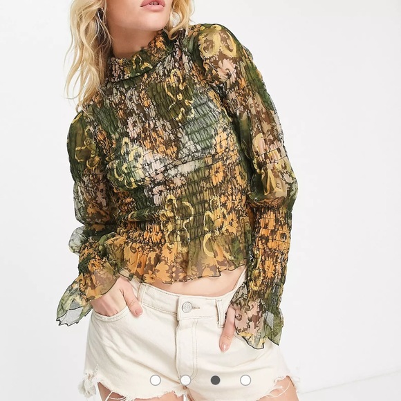 Bell Sleeve Mesh Top fits XS-M - Picture 4 of 4